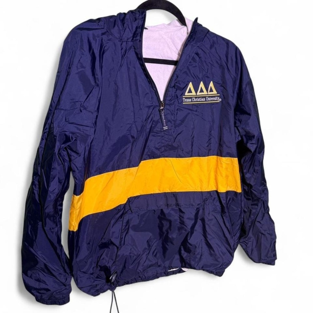 Charles River size L Texas Christian University windbreaker Delta Delta Delta